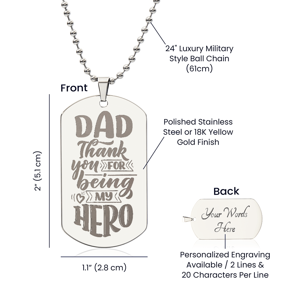 Personalised Dog Tag Necklace