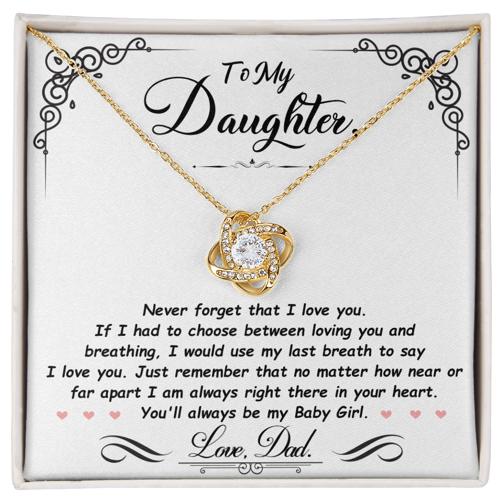 To My Daughter | Love Knot Necklace
