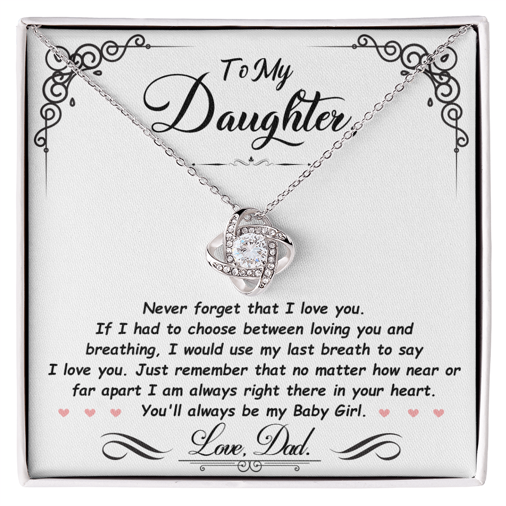 To My Daughter | Love Knot Necklace