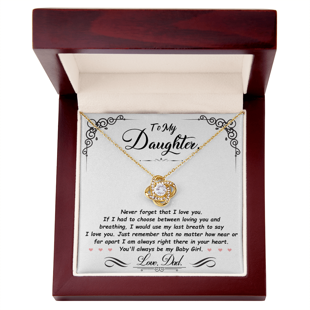 To My Daughter | Love Knot Necklace