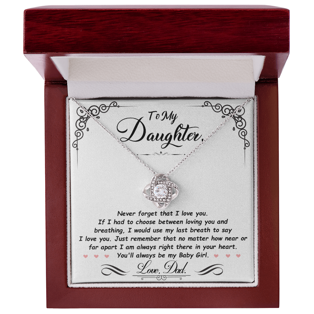 To My Daughter | Love Knot Necklace