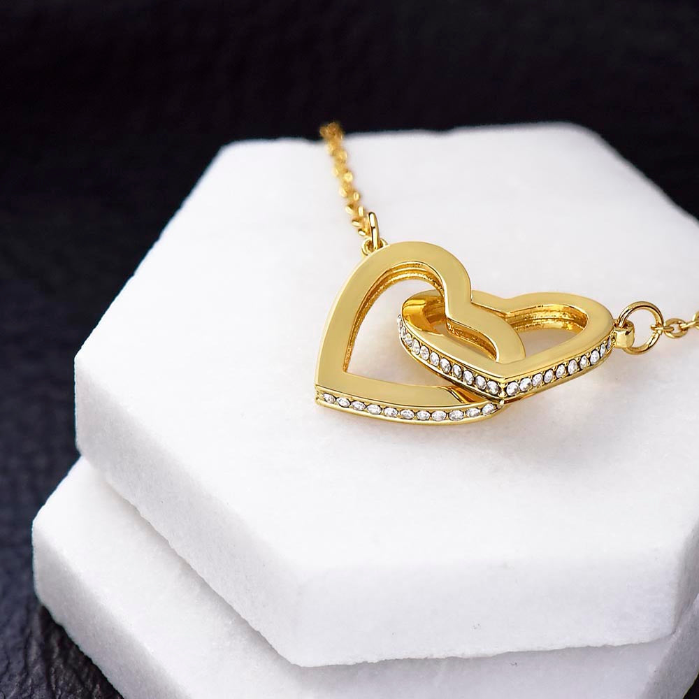 To My Gorgeous Wife - Interlocking Hearts Necklace