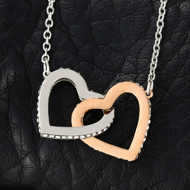 To My Gorgeous Wife - Interlocking Hearts Necklace