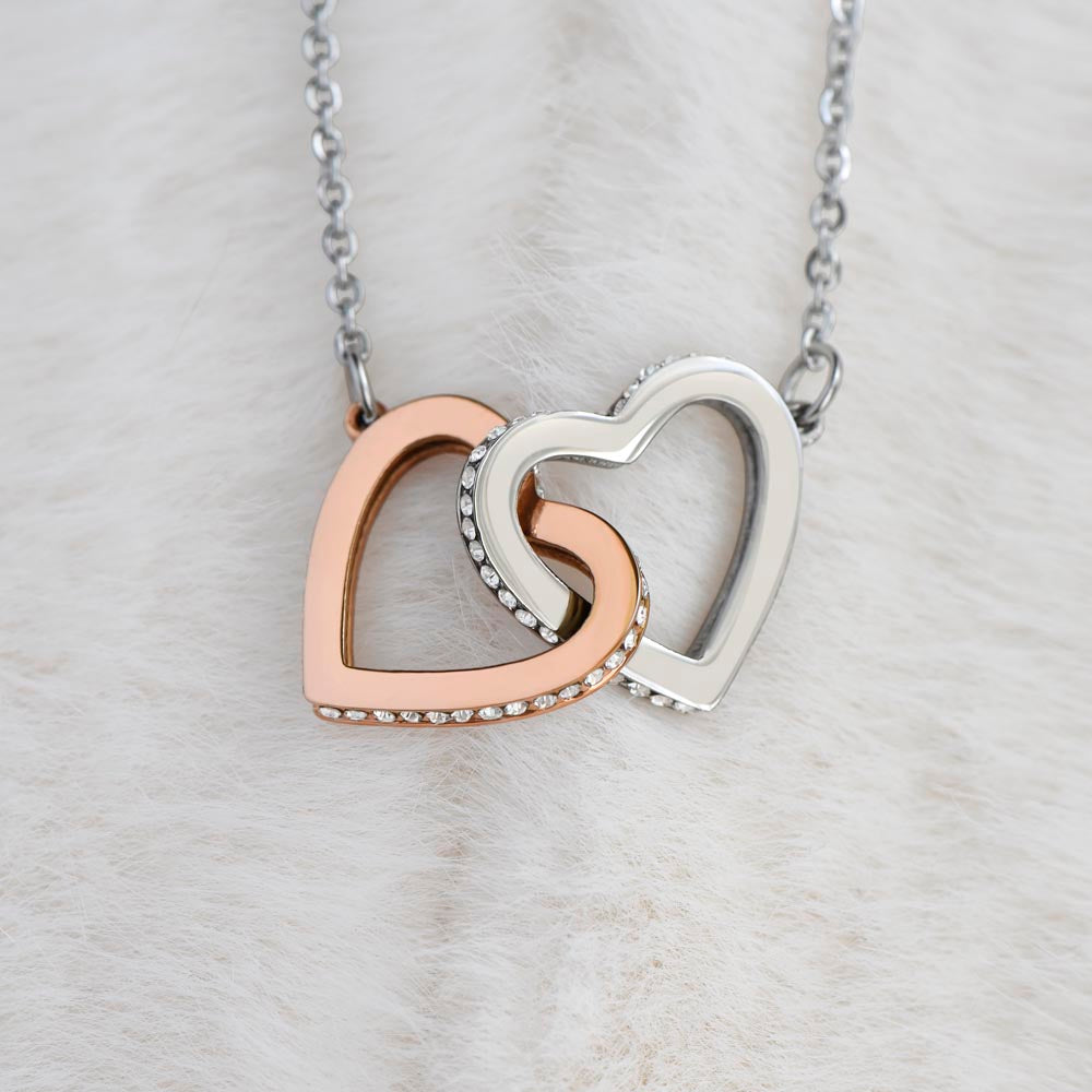 To My Gorgeous Wife - Interlocking Hearts Necklace