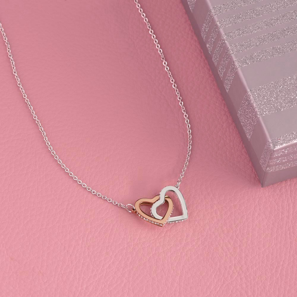 To My Gorgeous Wife - Interlocking Hearts Necklace