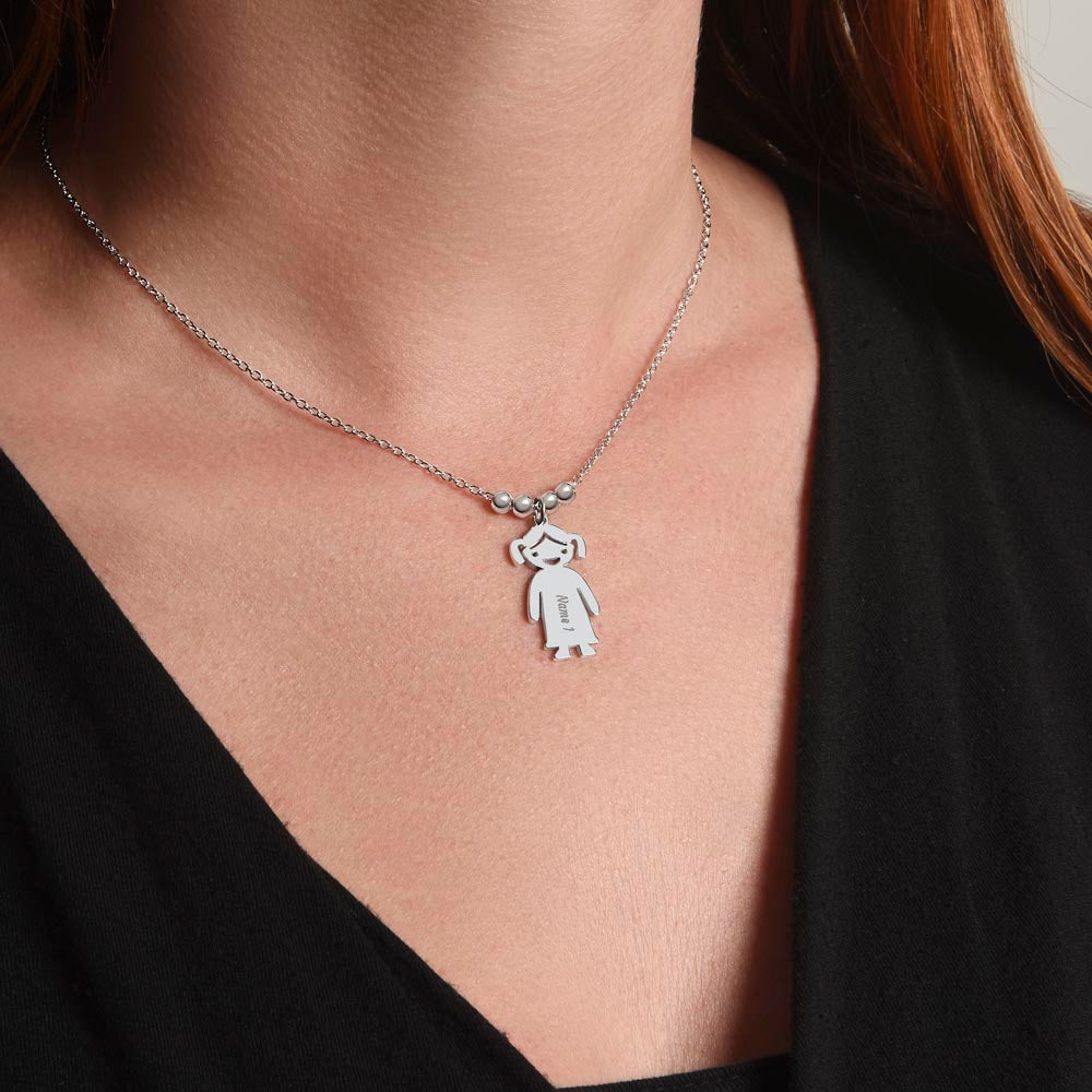 I Love You  - Grandma - Kid Charm Necklace