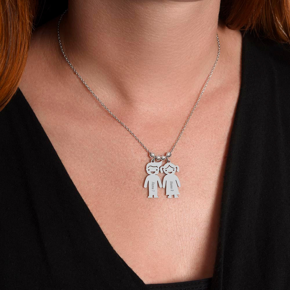 I Love You  - Grandma - Kid Charm Necklace