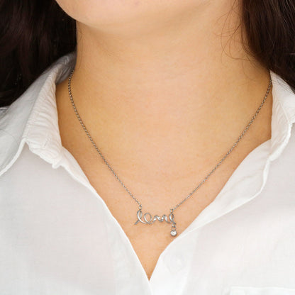 To My Gorgeous Wife l Scripted Love Necklace