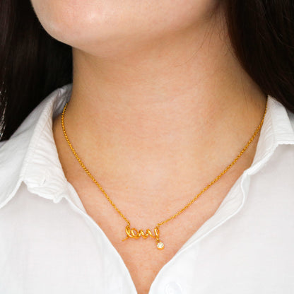 To My Gorgeous Wife l Scripted Love Necklace